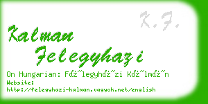 kalman felegyhazi business card